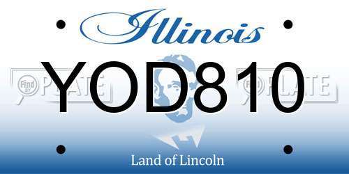 YOD810 Illinois License Plate