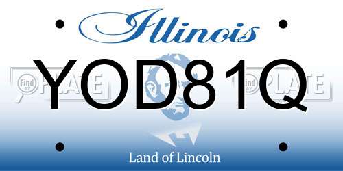 YOD81Q Illinois License Plate