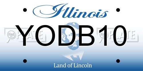 YODB10 Illinois License Plate