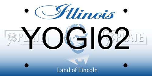 YOGI62 Illinois License Plate