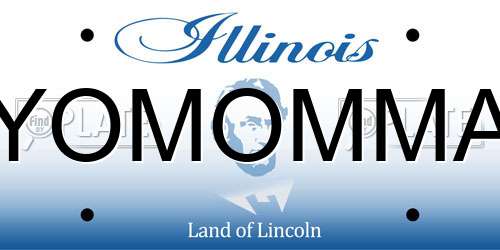 YOMOMMA Illinois License Plate