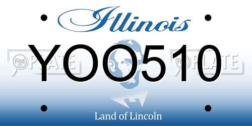 YOO510 Illinois License Plate