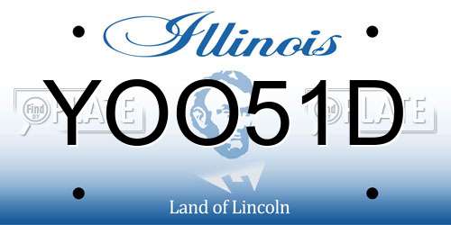 YOO51D Illinois License Plate