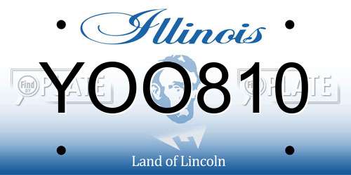 YOO810 Illinois License Plate