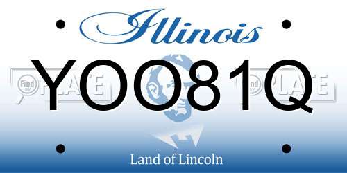 YOO81Q Illinois License Plate
