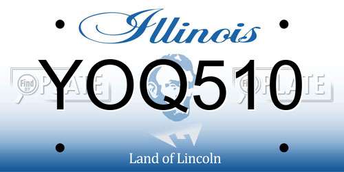 YOQ510 Illinois License Plate