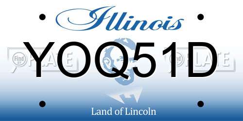 YOQ51D Illinois License Plate