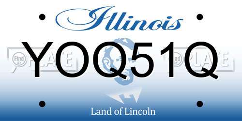 YOQ51Q Illinois License Plate