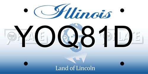 YOQ81D Illinois License Plate