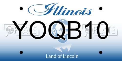 YOQB10 Illinois License Plate