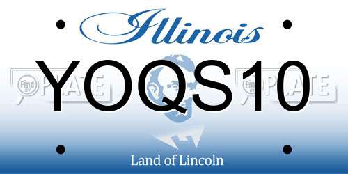 YOQS10 Illinois License Plate