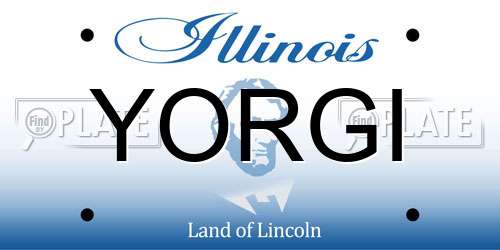 YORGI Illinois License Plate