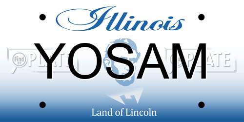 YOSAM Illinois License Plate