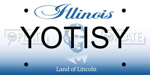 YOTISY Illinois License Plate