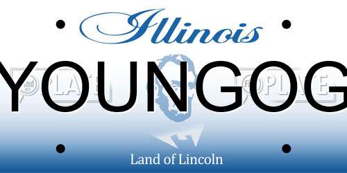 YOUNGOG Illinois License Plate
