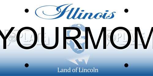 YOURMOM Illinois License Plate