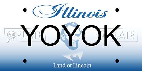 YOYOK Illinois License Plate