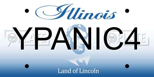 YPANIC4 Illinois License Plate