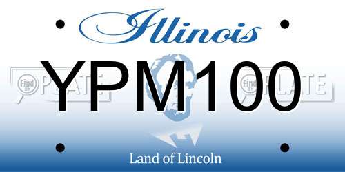 YPM100 Illinois License Plate