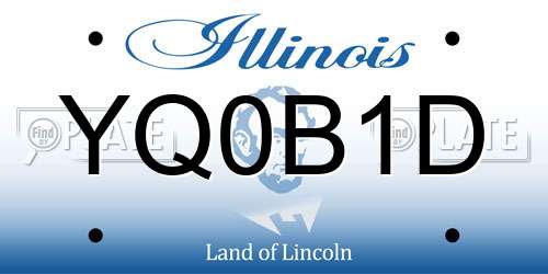 YQ0B1D Illinois License Plate