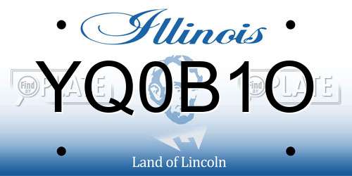 YQ0B1O Illinois License Plate