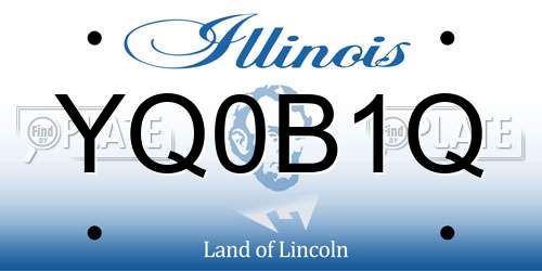YQ0B1Q Illinois License Plate