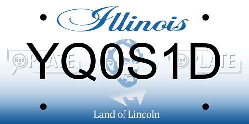 YQ0S1D Illinois License Plate