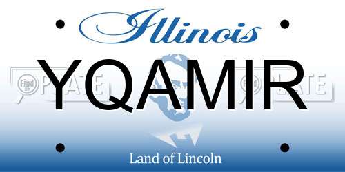 YQAMIR Illinois License Plate