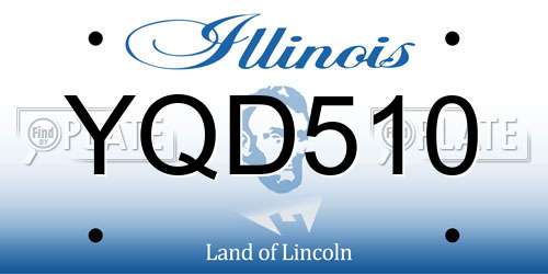YQD510 Illinois License Plate