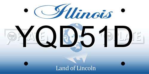 YQD51D Illinois License Plate