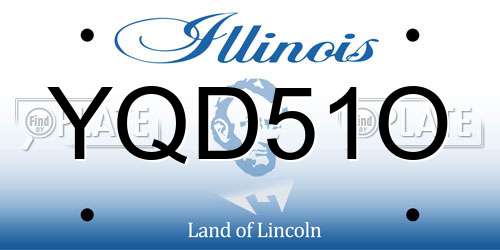 YQD51O Illinois License Plate