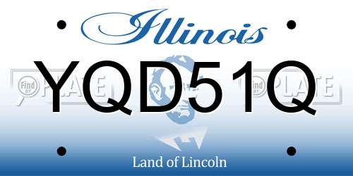 YQD51Q Illinois License Plate