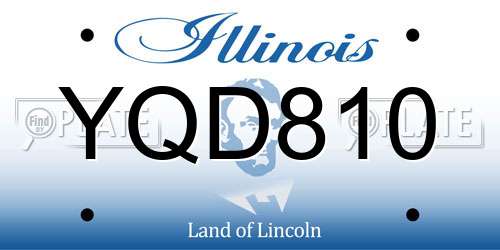 YQD810 Illinois License Plate