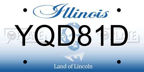YQD81D Illinois License Plate