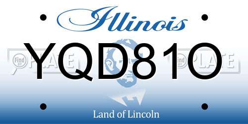 YQD81O Illinois License Plate