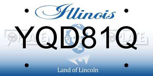 YQD81Q Illinois License Plate