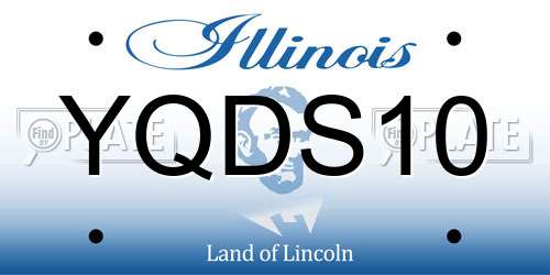 YQDS10 Illinois License Plate