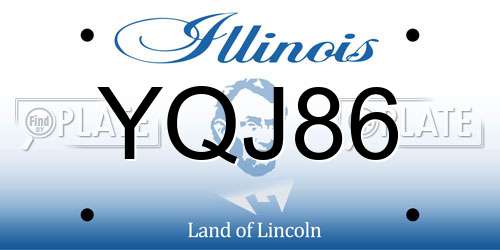 YQJ86 Illinois License Plate