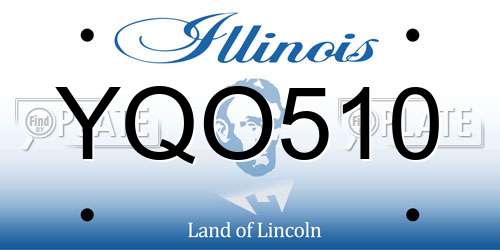 YQO510 Illinois License Plate