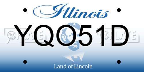 YQO51D Illinois License Plate