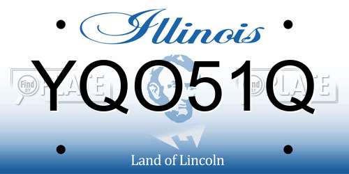 YQO51Q Illinois License Plate