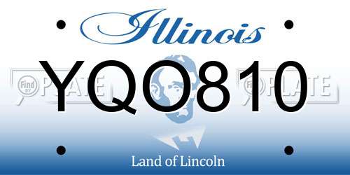 YQO810 Illinois License Plate