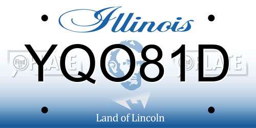 YQO81D Illinois License Plate