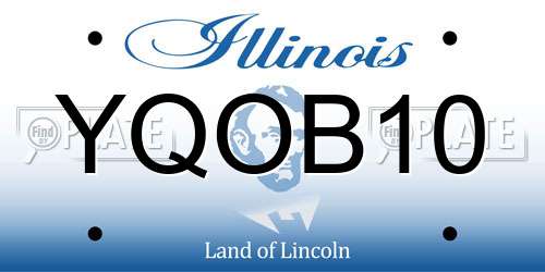 YQOB10 Illinois License Plate