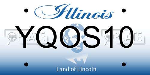 YQOS10 Illinois License Plate