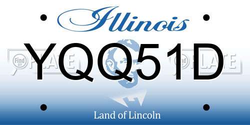YQQ51D Illinois License Plate