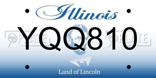 YQQ810 Illinois License Plate