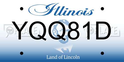 YQQ81D Illinois License Plate