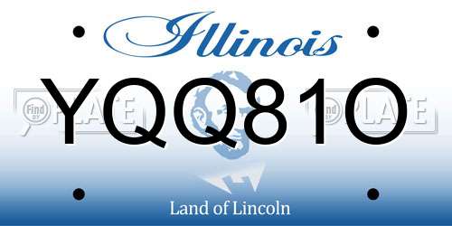 YQQ81O Illinois License Plate