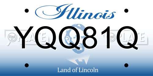 YQQ81Q Illinois License Plate